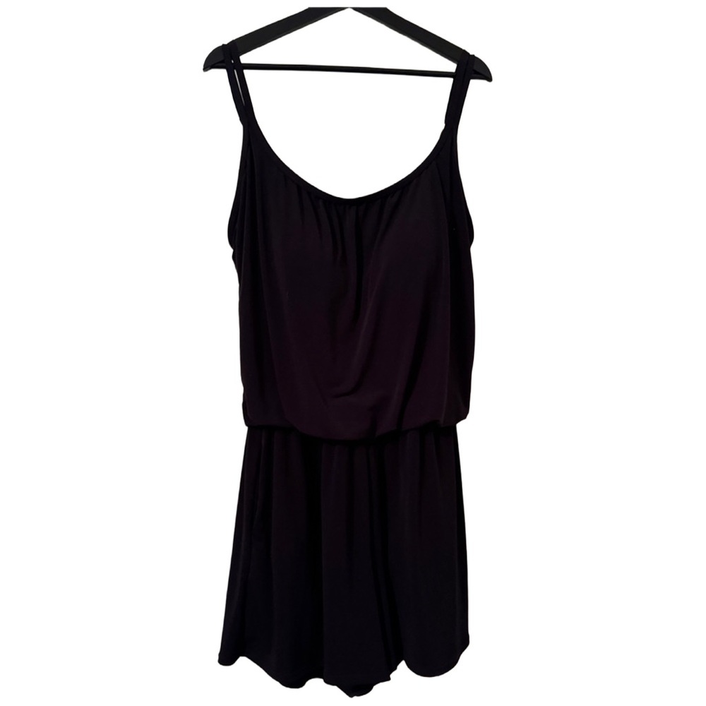 Maxine of Hollywood | Women’s Black Romper Swimsuit with Adjustable Straps 18W